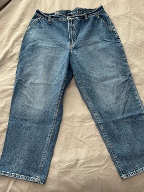 Old Navy Workwear Jeans Curvy Sky-Hi Straight